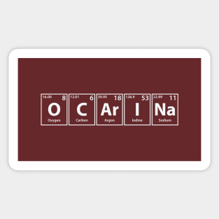 Ocarina (O-C-Ar-I-Na) Periodic Elements Spelling Sticker